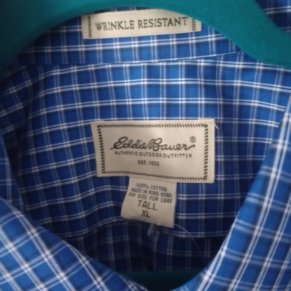 Wrinkle Resistant Button Up Shirt  Men  size XL Blue New With Out Tags Casual - Picture 4 of 6